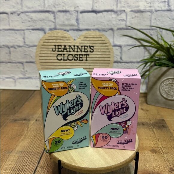 Wyler's Light Tik Tok Drink Mix Packets 2 Boxes 20ct Each WaterTok Variety Pack - Picture 1 of 7